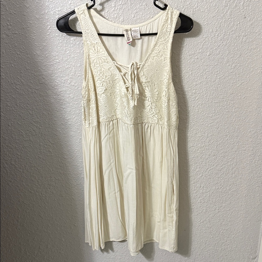 Mimi Chica Ivory Lace Midi Dress